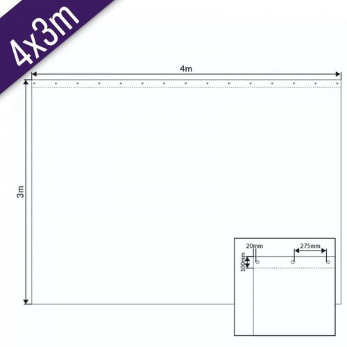 LEDJ 4M x 3M Heavy Duty Black Serge Drape Curtain Backdrop Pipe Drape — image 2