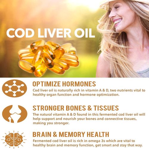 Cod Liver Oil 1000mg Capsules High Strength Omega 3 Heart & Joint Support — image 5