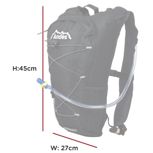 Andes 2 Litre Hydration Pack/Backpack Bag With Water Bladder For Running/Cycling — image 10