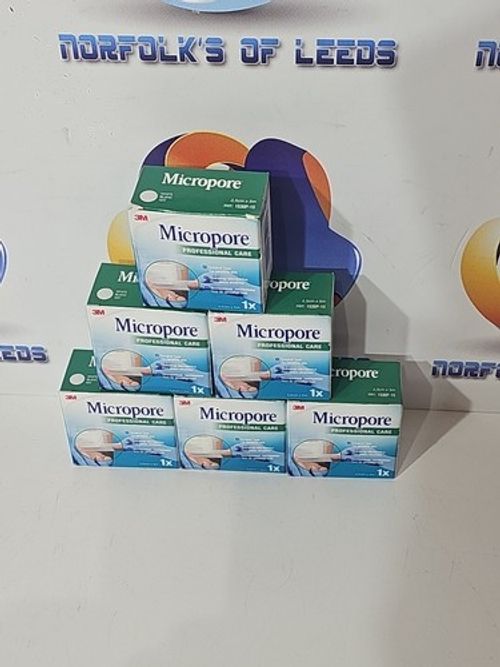3M MICROPORE PROFESSIONAL CARE SURGICAL TAPE SENSITIVE SKIN 2.5CM X 5M 6 Rolls M