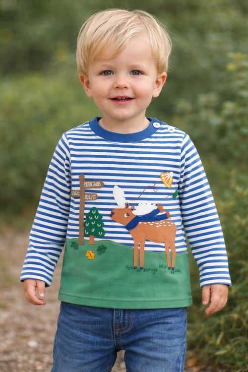 John Lewis Kids Long Sleeve Pure Cotton Windy Moose Top Size 2-3 Years NEW — image 5