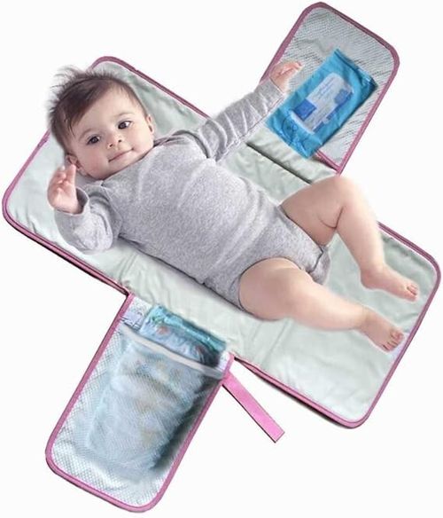 Waterproof Baby Changing Mat Travel Nappy Pad Foldable with Hook Clip Washable — image 3