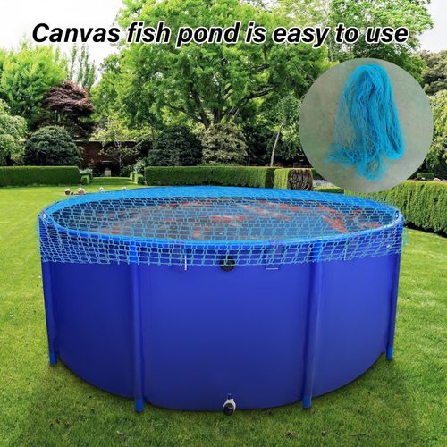 Above Ground Commercial Grade Round Heavy PVC Fish Ponds for Outside Blue — image 8