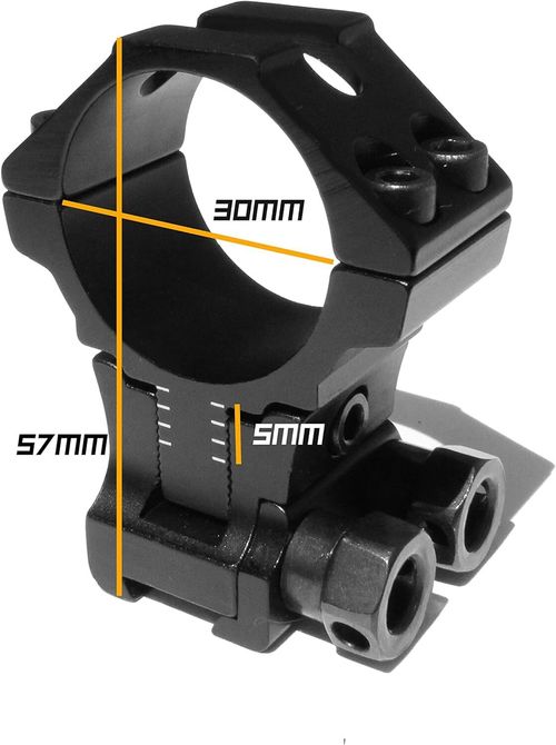2Pcs 11mm rail Adjustable Height Scope Mount 30mm 1" Rings Dovetail Riser Mount — image 5