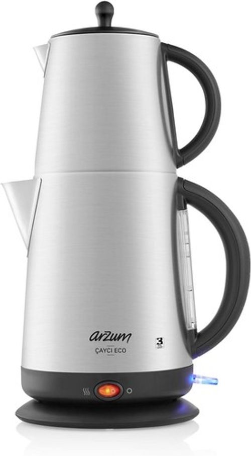 Eco Turkish Tea Maker, Stainless Steel, 2200 1.7 Litres, Steel 