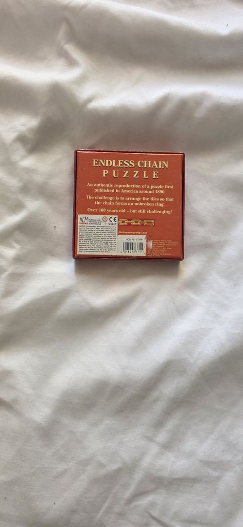 Professor Puzzle Endless Chain Brain Teaser Vintage Cardboard 8-11 Red/Gold — image 2