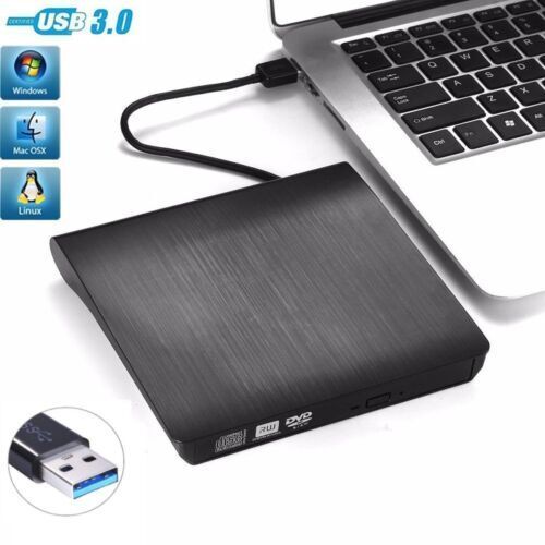 USB 3.0 External CD-RW DVD Drive Writer Burner DVD Player for MacBook Mac iMac
