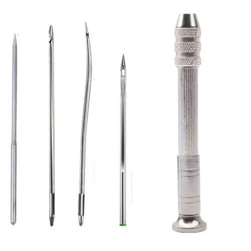 Leather Sewing Kit Hand Stitching Craft Tools Kit Awl Waxed Thread Needles DIY