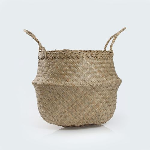 5pc Seagrass Storage Belly Baskets Woven Natural Pot Baskets Eco Friendly Boho — image 2