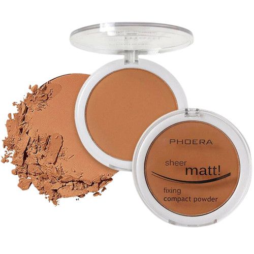 Phoera Compact Fixing Powder - Sheer Matte Foundation Setting Powder Make-up