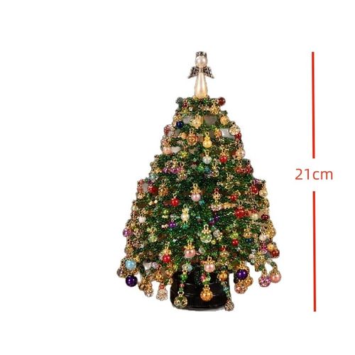 DIY Beaded Christmas Tree Kit, Handmade Colorful Bead Ornament Making Set — image 2
