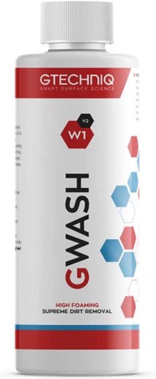 Gtechniq Car Shampoo Auto W1 GWash High Foam Dirt Stain Remover High Gloss 1L
