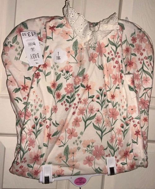 George Baby Girl 1 TOG Floral Sleeping Bag, Size 18-24 Months