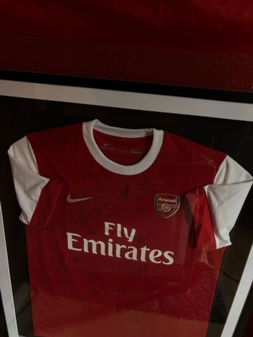 signed arsenal shirt framed