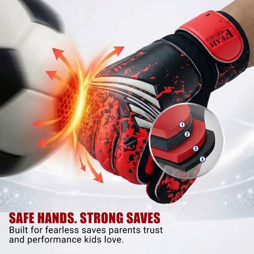 Football Goalkeeper Gloves Kids Boys Soccer Glove with Grip Palms EFAH SPORTS — image 5