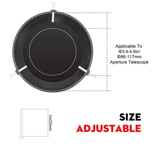Solar Filter Sheet for Telescopes 86mm-117mm Outer Diameter Safe Viewing — image 2