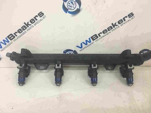 Volkswagen Polo 9N 9N3 2006-2008 1.4 16v Fuel Injectors X4 Rail BKY 036133319CB