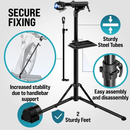 Mountain Bike Folding Repair Stand E-Bikes Maintenance Tools 50 kg Load Capacity — image 4