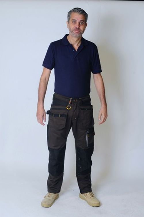 Ibex Elite4 Cargo Trouser Black Grey Trouser For Builders warehouse workwear E4