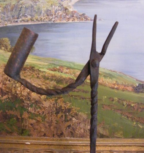RARE RUSHLIGHT CANDLE HOLDER RUSH LIGHT RUSHNIP 18TH CENTURY #L4 — image 9