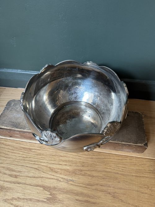 Art nouveau silver-plated bowl / planter — image 5