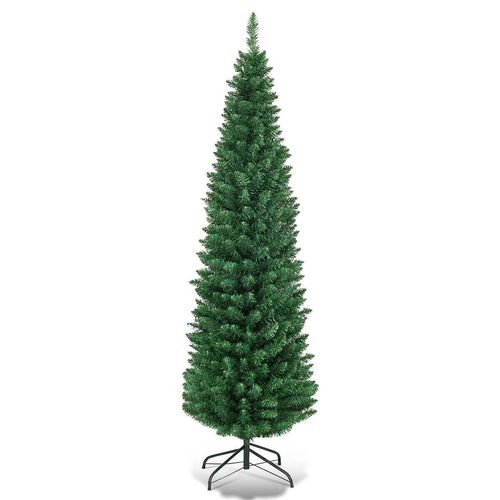 Slim Christmas Tree Pencil Pine Artificial Bushy XMAS Decoration 4FT 6FT 7FT 8FT — image 1