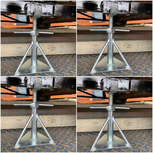 4x Static Caravan Very Small Axle Stand Mobile Home Siting Chassis 7.5" - 10.5"