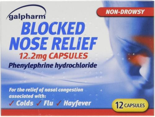 60 Galpharm Blocked Nose Relief 12.2mg Capsules –  Helps in Cold, Flu & Hayfever — image 5