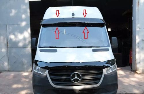 Mercedes Sprinter 3 (W907) 2019-2026 Sun Visor Wind Deflector Windscreen Shield