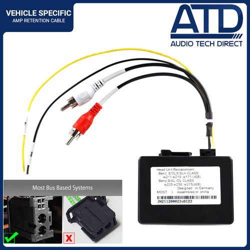 Fibre Optic Retention For Mercedes CLS W219 CL C215 MOST Amp Decoder Adaptor RCA