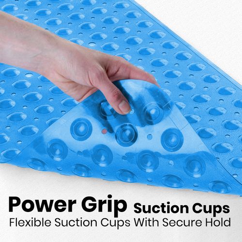 Non Slip Bath Mat Extra Large Shower Mat Bathtub Anti-Mold Rubber Strong Suction — image 2
