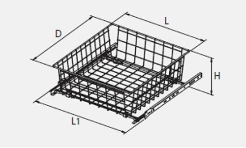 Pull Out Wire Basket Drawer Wardrobe Storage Organiser Drawer 12 Sizes 2 Colours — image 4