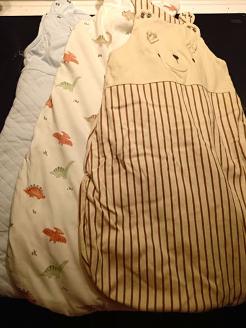 Baby Unisex Sleeping Bag Sleepsack X 3: 2 X 2.5tog,, 1 X 1 Tog 0-6 Months