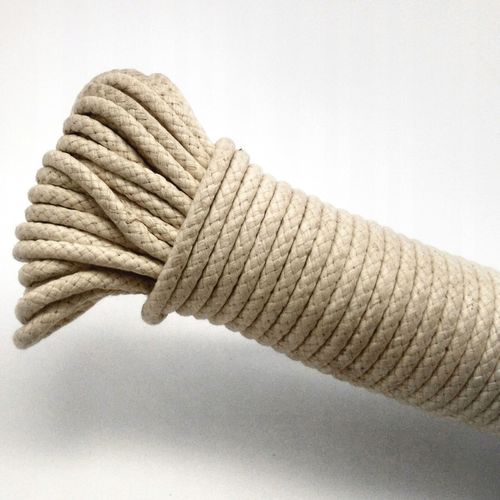 Natural Cotton Rope Cord Twine Braided 16 Strand Garden Washing Line Camping Etc — image 3