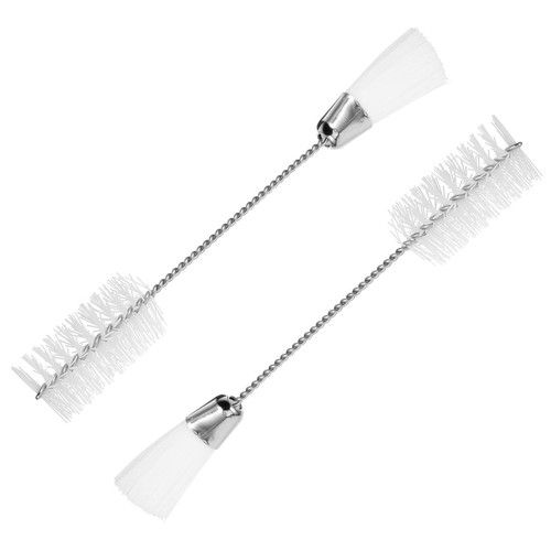 Lightweight Dual Head Flute Brush Silver Durable Instrument Cleaning Tool