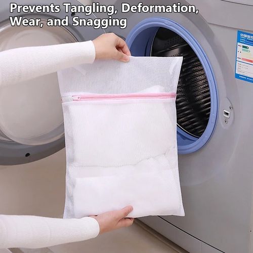 3x Zipped Laundry Washing Machine Mesh Net Bra Socks Lingerie Underwear Wash Bag — image 2