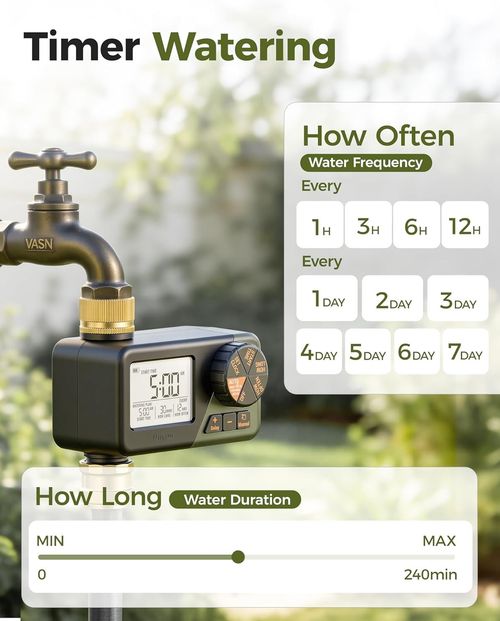 Sprinkler Timer Water Timer with Large Display Programmable Rain Delay for Lawn — image 2