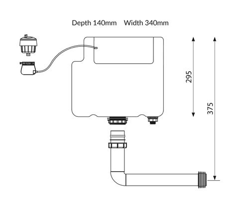 CONCEALED DUAL FLUSH TOILET CISTERN FRONT ACCESS Bottom Entry — image 2