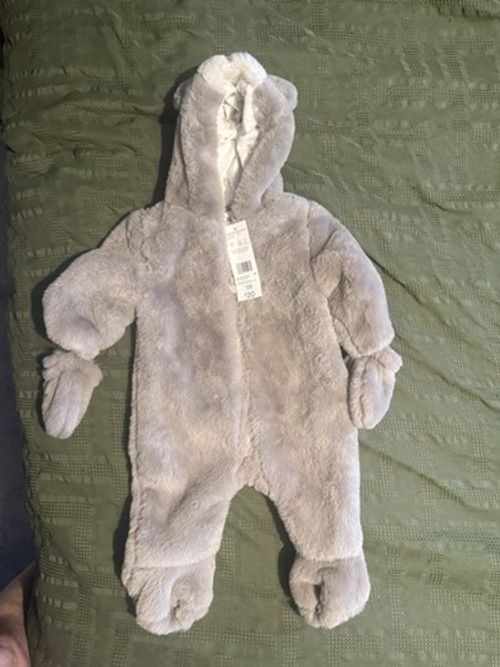 Baby Toddler Fred & Flo Cute Bear All-in-One Warm Winter Suit - 6 - 9 Months