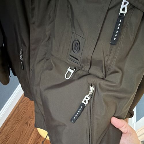 Bogner Men’s Hooded Ski Jacket Black Full Zip Winter Solid Long Sleeve — image 4
