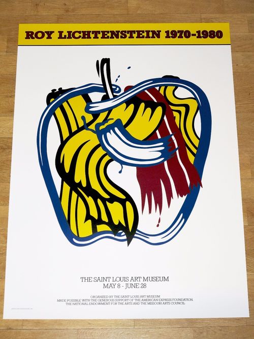 Roy Lichtenstein Exhibition Poster "Apple" 1981 Pop Art Original Poster Mint — image 1