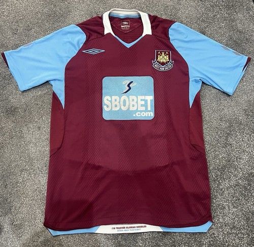 West Ham United Umbro 2008/09 Home Football Shirt Adults, Size Medium