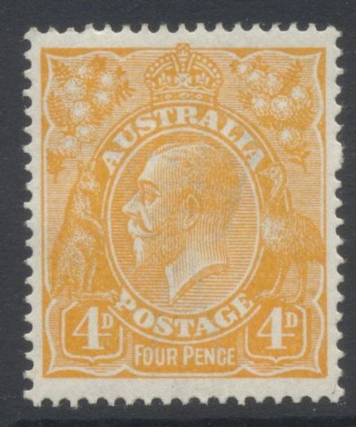 Australia 1917 4d pale orange-yellow SG22c Mint u/m Cat £110