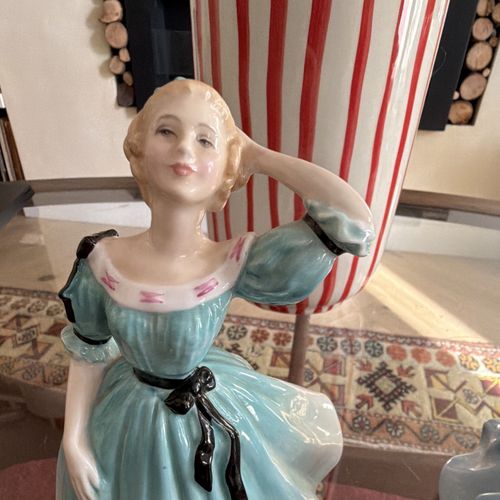 Royal Doulton Celeste HN 2830 Bone China Woman Figurine Blue Dress England — image 2