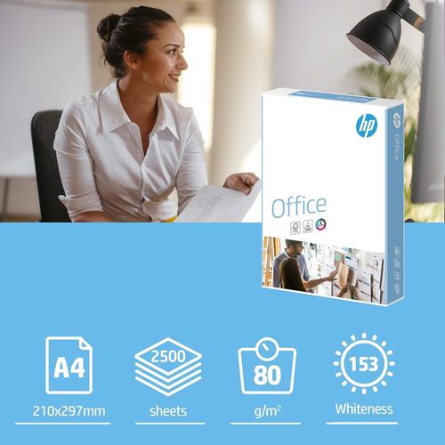 80GSM HP OFFICE LOT A4 WHITE COPIER PRINTER PAPER 1 2 3 4 5 REAMS /500 SHEETS — image 2