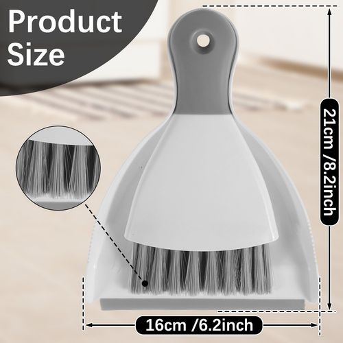Mini Dustpan & Brush Set Tabletop Crumb Sweeper Desk Keyboard Cleaning Tool — image 1