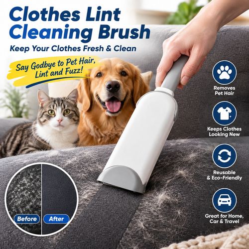 Reusable Pet Hair Remover Lint Brush Self Cleaning Base Dog Cat Fur Remover UK — image 2