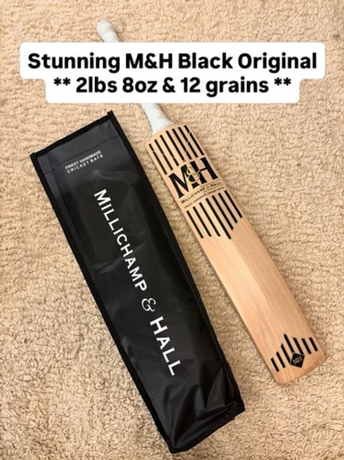 M&H Original Black Ed 2026 SH 2lb 8oz brand new cricket bat - 12 grains RRP £811