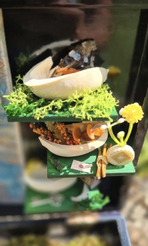Handmade Fairy Mythical Creatures Miniature Diorama Scene  with Butterfly — image 5