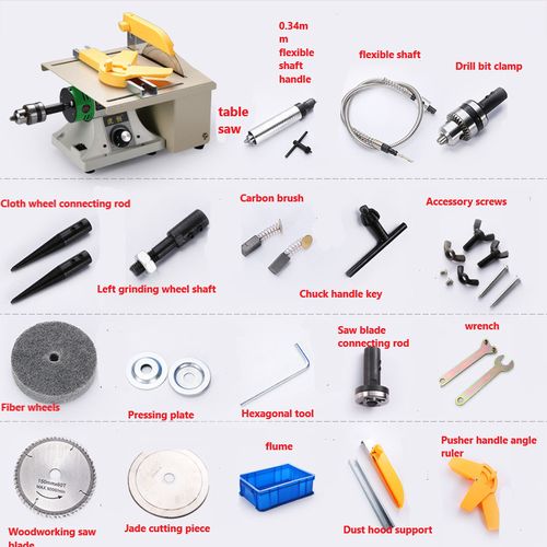 Cutting Machine 220V Gemstone Jade Tabletop Polishing Grinding Machine Table Saw — image 6